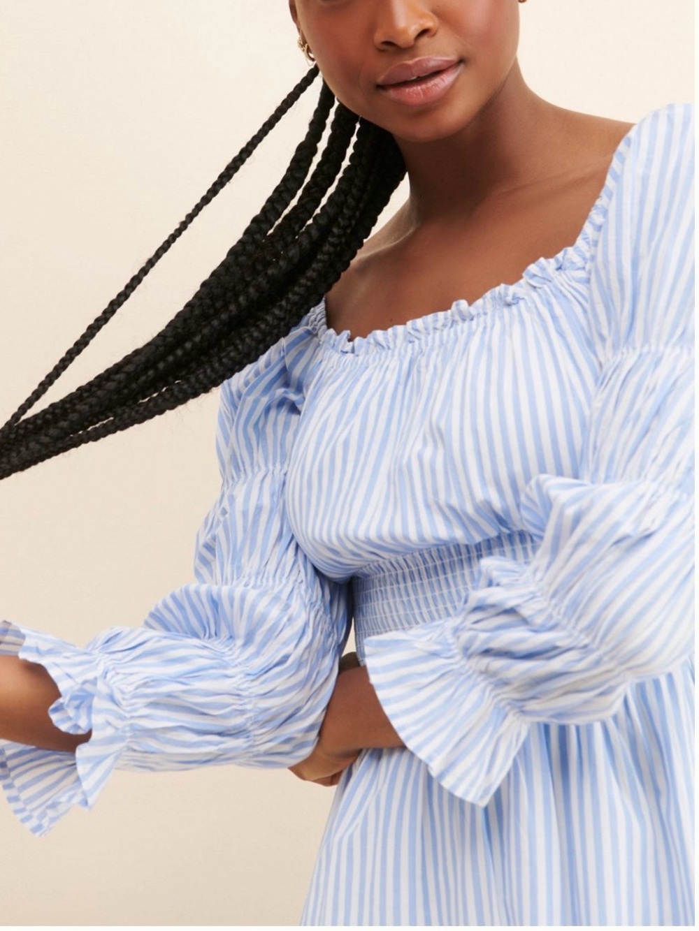 Anthropologie RAHI Stripe Nap Dress In Blue Stripes